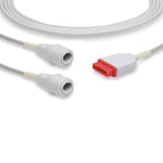 Cables And Sensors, LLC AAMI-Compatible IBP Adapter Cables IC-MQ-ED20 - 1.0 Each