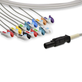 Cables And Sensors, LLC Quinton-Compatible Direct-Connect EKG Cables K10-BK3-P0 - 1.0 Each