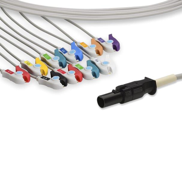 Cables And Sensors, LLC Quinton-Compatible Direct-Connect EKG Cables K10-BK3-P0 - 1.0 Each