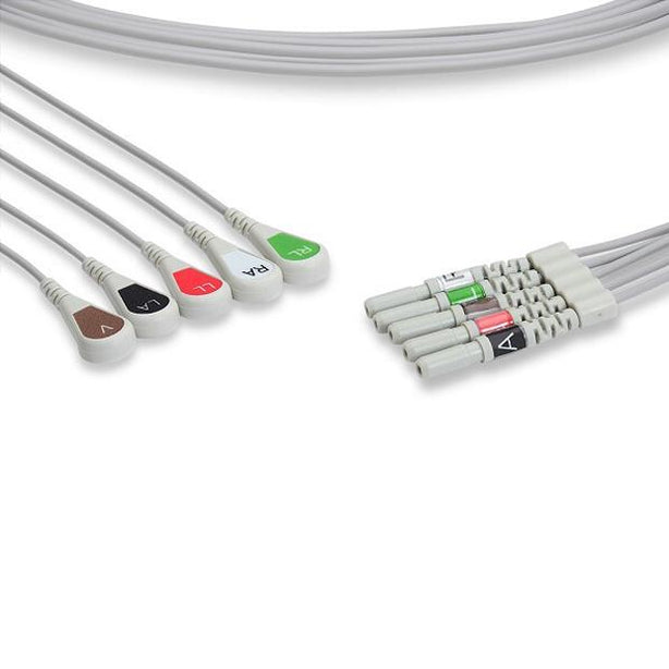 Cables And Sensors, LLC Philips-Compatible EKG Leadwires L5-90S0 - 1.0 Each