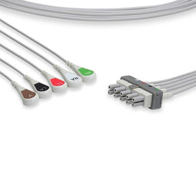 Cables And Sensors, LLC Philips-Compatible EKG Leadwires LAB5-90S0 - 1.0 Each