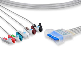 Cables And Sensors, LLC Marquette-Compatible ECG Telemetry Leadwires LHT5-90P0 - 1.0 Each