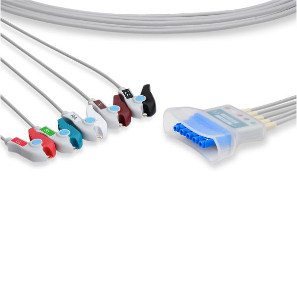 Cables And Sensors, LLC Marquette-Compatible ECG Telemetry Leadwires LHT5-90P0 - 1.0 Each