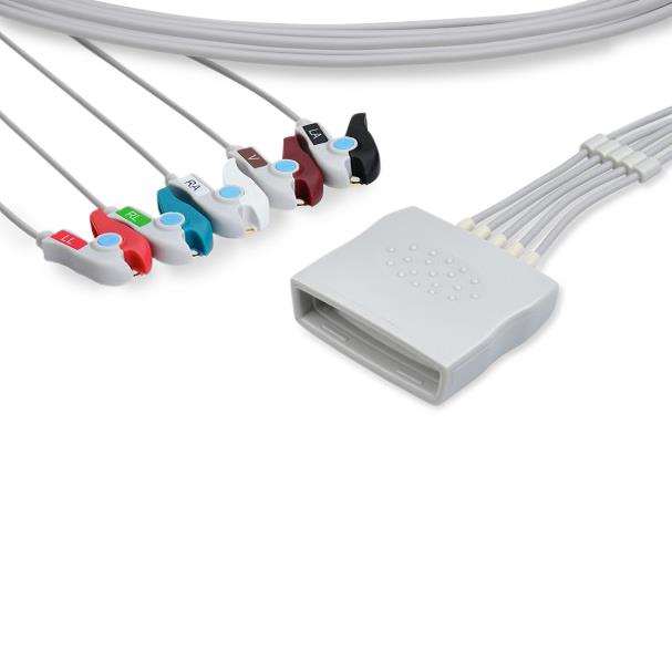 Cables And Sensors, LLC Marquette-Compatible ECG Telemetry Leadwires LPT5-90P0 - 1.0 Each