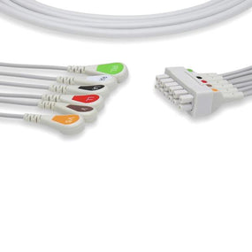 Cables And Sensors, LLC Marquette-Compatible ECG Telemetry Leadwires LQB6-90S0 - 1.0 Each