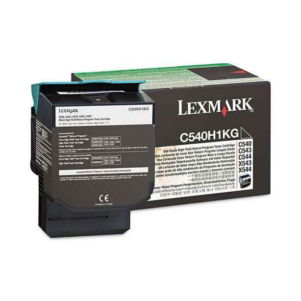 LEXMARK INTERNATIONAL C540 High-Yield Toner Cartridges C540H1KG 1 Each - MDL-LEXC540H1KG