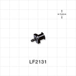 Female Luer Lock, Barbed, Black, 100/Bag - Fits 1/16 inch ID Tubing (0.063 inch, 1.59 mm) - LF2131