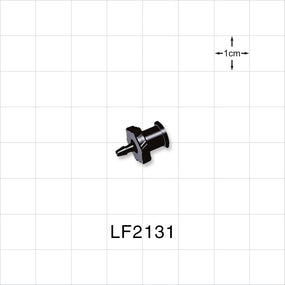 Female Luer Lock, Barbed, Black, 100/Bag - Fits 1/16 inch ID Tubing (0.063 inch, 1.59 mm) - LF2131