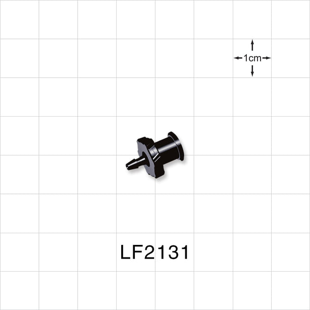 Female Luer Lock, Barbed, Black, 100/Bag - Fits 1/16 inch ID Tubing (0.063 inch, 1.59 mm) - LF2131