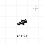 Female Luer Lock, Barbed, Black, 100/Bag - Fits 1/8 inch ID Tubing (0.125 inch, 3.18 mm) - LF4131