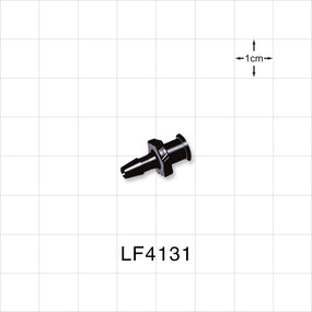 Female Luer Lock, Barbed, Black, 100/Bag - Fits 1/8 inch ID Tubing (0.125 inch, 3.18 mm) - LF4131