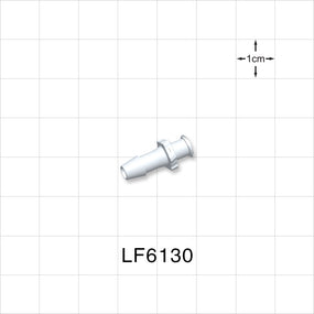 Female Luer Lock, Barbed, Natural, 100/Bag - Fits 3/16 inch ID Tubing (0.188 inch, 4.76 mm) - LF6130