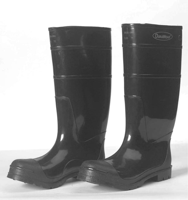 Liberty Glove Black PVC 155110 Steel Toe Boot, 16", Size 10 - MDL-LGA155110 - 6 Pair