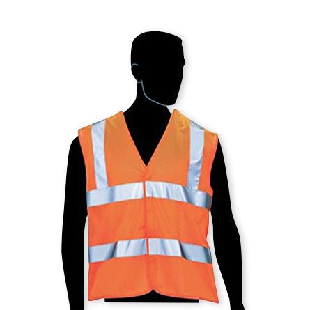 Liberty Glove 5-Point Break Away Mesh Fabric with 2" Silver Stripes, Hook-and-Loop Closures, Fluorescent Orange, Size 4XL - C16005F4XL - 36 Each