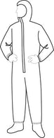 Liberty Glove Progard SMS Elastic Waist Coveralls with Hood and Boots, Size M - 19122/M - 25 Each