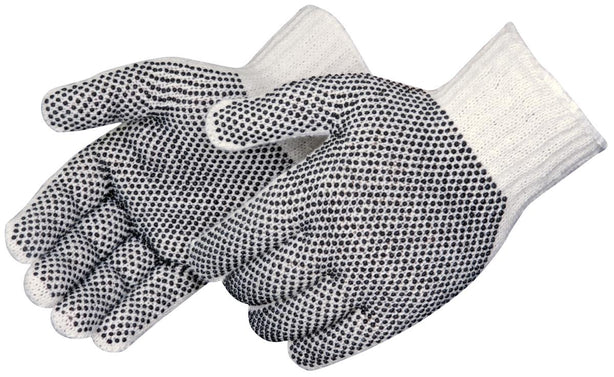 Liberty Glove Natural Cotton 2-Sided Dot Knit Gloves - P4715Q - 300 Pair - MDL-LGAP4715Q