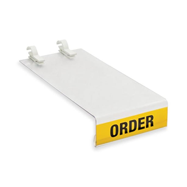 Logiquip Mounting Kanban Divider Set, 3.75" W x 8.5" D x 1.5" H, 1 Divider with 2 Clips - DVKB49-1 - 1 Each