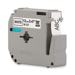 Brother for P-Touch Labelers Cartridge, Tape, Label, 0.47"X26.2', Blk / Wht - BRTM231 - 1 Each