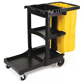 Rubbermaid Cleaning Cart with Zippered Vinyl Bag FG617388BLA - 1.0 Each - MDL-LGSCP617388BK