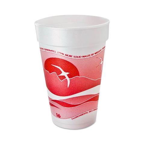 DART CONTAINER CORPORATION J Cup Insulated Foam Cups 16J16H 1000 Each - MDL-LGSDCC16J16H