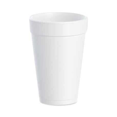 Dart Container Styrofoam Drink by Foam Drinking Cup, White, 16 oz., MSPV / Government Only - DCC16J16 - 1000 Each