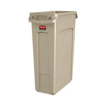 RUBBERMAID Slim Jim Containers with Venting Channe FG354060BEIG 1 Each - MDL-LGSP354060BG