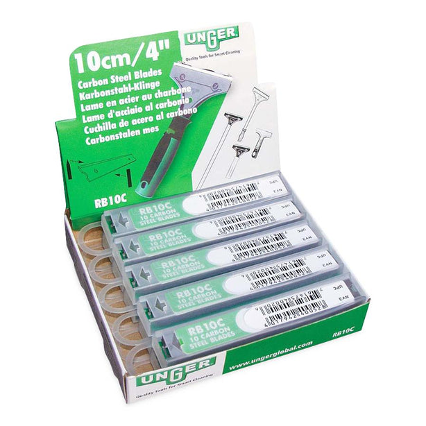 UNGER Carbon Steel Replacement Blades UNG RB10C 10 Each - MDL-LGSUNGRB10CPK