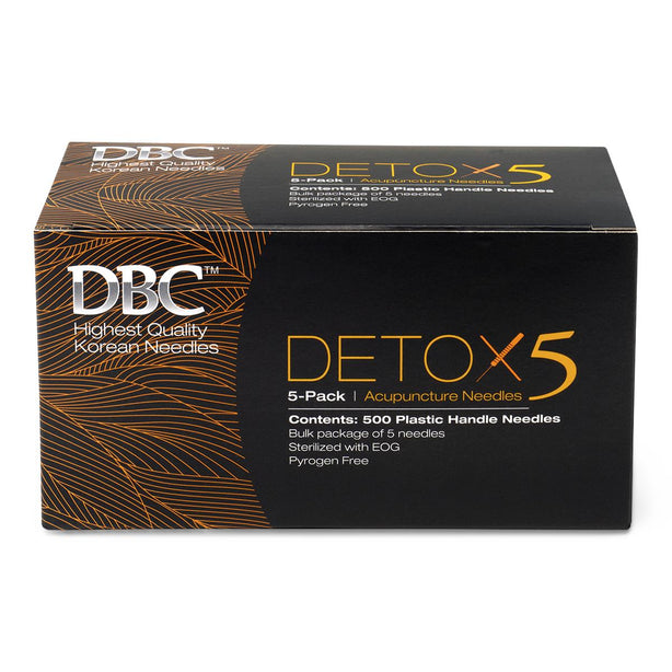 Dong Bang DTX-GP .20X13 DBC Detox-5 Acupuncture Needles, 13 mm L x 0.20 mm Dia. (3 Japanese Gauge, 36 Chinese Gauge) - 500 Each