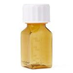 Liquimedlock Square Narrow Neck PET Bottle with Tamper Evident CR Cap, 30 mL Graduated in 1 mL Increments - LML34-30ML - 1000 Each