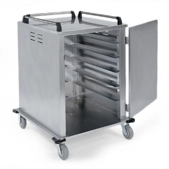 Lakeside Single-Door Stainless Steel Meal Cart for Up to 12 Meal Trays, 32-1/4" W x 21-3/4" D x 45-3/4" H - 5510 - 1 Each