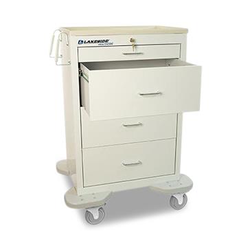Lakeside Manufacturing Inc Medical Treatment Cart with 4 Drawers and Key Lock C-430-K-1TW - 1.0 Each