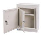 Lakeside LNC-11D Double-Door Large Steel Narcotics Cabinet with Handle, Double Key Lock and One Adjustable Shelf, 12" W x 8" D x 15" H - MDL-LKSLNC11D - 1 Each