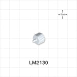 Male Luer Lock, Barbed, White, 100/Bag - Fits 1/16 inch ID Tubing (0.063 inch, 1.59 mm) - LM2130