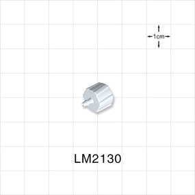 Male Luer Lock, Barbed, White, 100/Bag - Fits 1/16 inch ID Tubing (0.063 inch, 1.59 mm) - LM2130