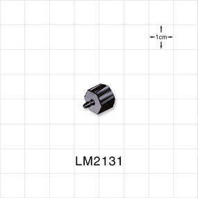 Male Luer Lock, Barbed, Black, 100/Bag - Fits 1/16 inch ID Tubing (0.063 inch, 1.59 mm) - LM2131