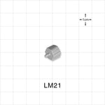 Male Luer Lock, Barbed, Natural, 100/Bag - Fits 1/16 inch ID Tubing (0.063 inch, 1.59 mm) - LM21