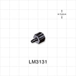 Male Luer Lock, Barbed, Black, 100/Bag - Fits 3/32 inch ID Tubing (0.094 inch, 2.38 mm) - LM3131