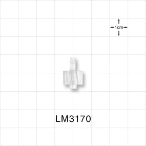 Male Luer Lock, Barbed, Natural, 100/Bag - Fits 3/32 inch ID Tubing (0.094 inch, 2.38 mm) - LM3170