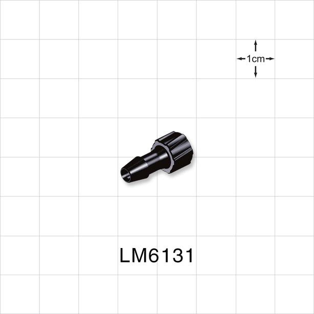 Male Luer Lock, Barbed, Natural, 100/Bag - Fits 3/16 inch ID Tubing (0.188 inch, 4.76 mm) - LM6131