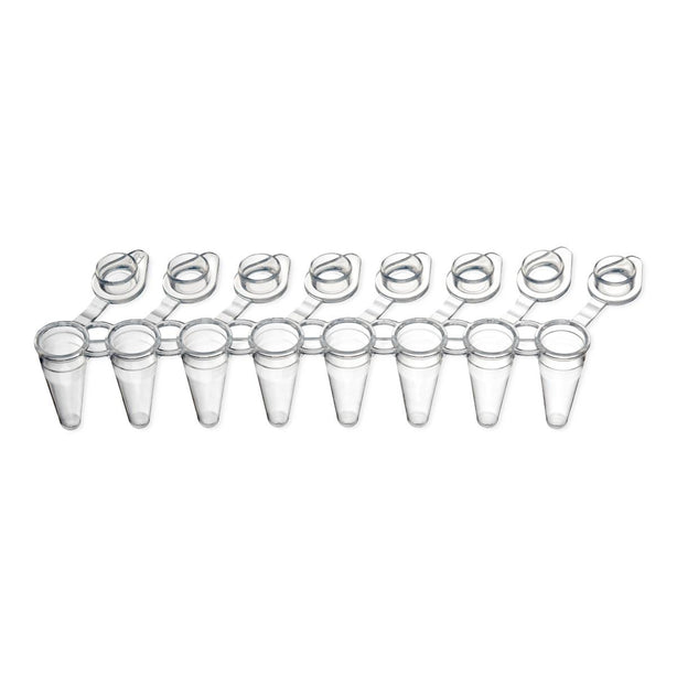 Labcon North America PurePlus 8-Well Real-Time PCR Strips with Attached Caps 3921-550-000 Tube, 8 Well, 1ML, W/Cap, Ns, White - MDL-LNA3921550000 - 1200 Each