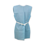 Tidi with Embossed Pebble Pattern 3-Ply Tissue Exam Gown, Blue, 30" x 42" - 918507 - 50 Each