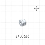 Male Luer Cap, Non-Vented, White, 100/Bag -  - LPLUG30