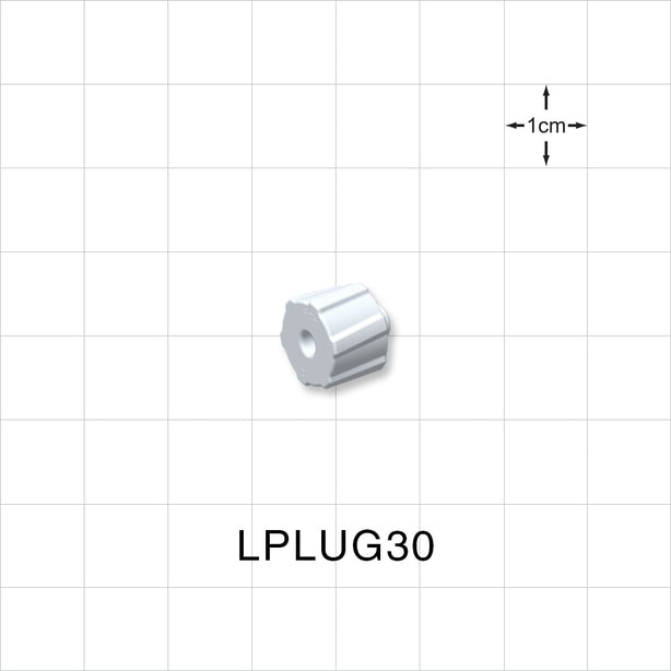 Male Luer Cap, Non-Vented, White, 100/Bag -  - LPLUG30