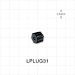 Male Luer Cap, Non-Vented, Black, 100/Bag -  - LPLUG31