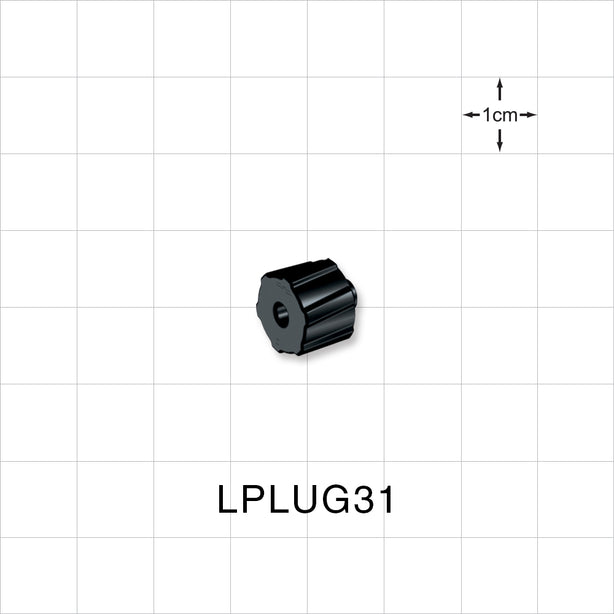 Male Luer Cap, Non-Vented, Black, 100/Bag -  - LPLUG31