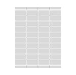 Centurion Labels: Piggyback Label Laser Sheet, 2" x 7/8", 4 AC, PMS290 LSL204B - 3.0 Pack
