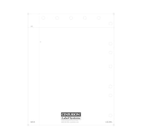 Centurion Labels: Secondary Sheet of Laser Chart Labels for FM1542, Short Grain Feed LSL286L - 4.0 Pack