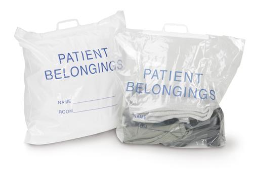 Inteplast 50-21 Patient Belongings Bag with Rigid Handle - MDL-M-A5021 - 250 Each