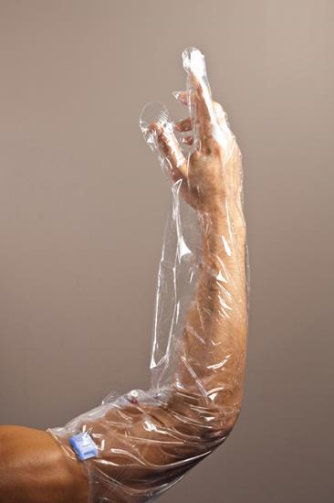 TIDI AquaGuard Moisture Barrier Wound Dressing Cover Glove, 34" L - 50016 - 25 Each
