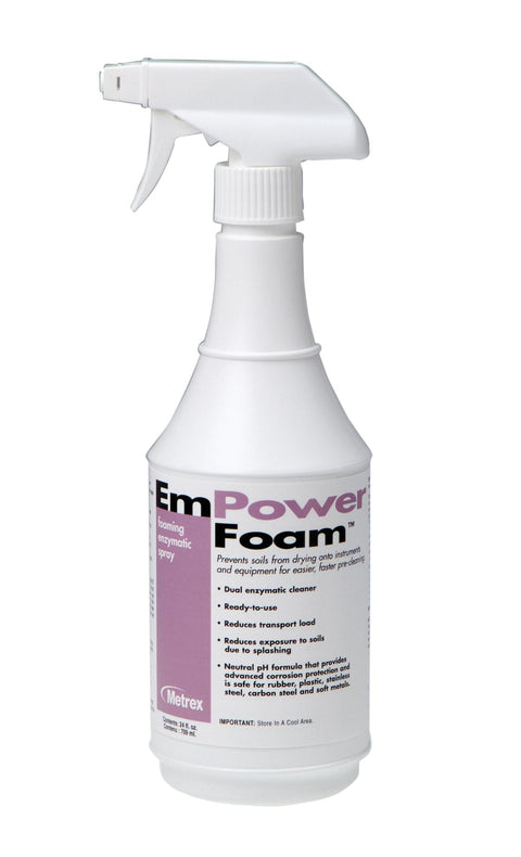 Metrex Research Empower Enzymatic Spray Foam Cleaners 849099 - 12.0 Bottle